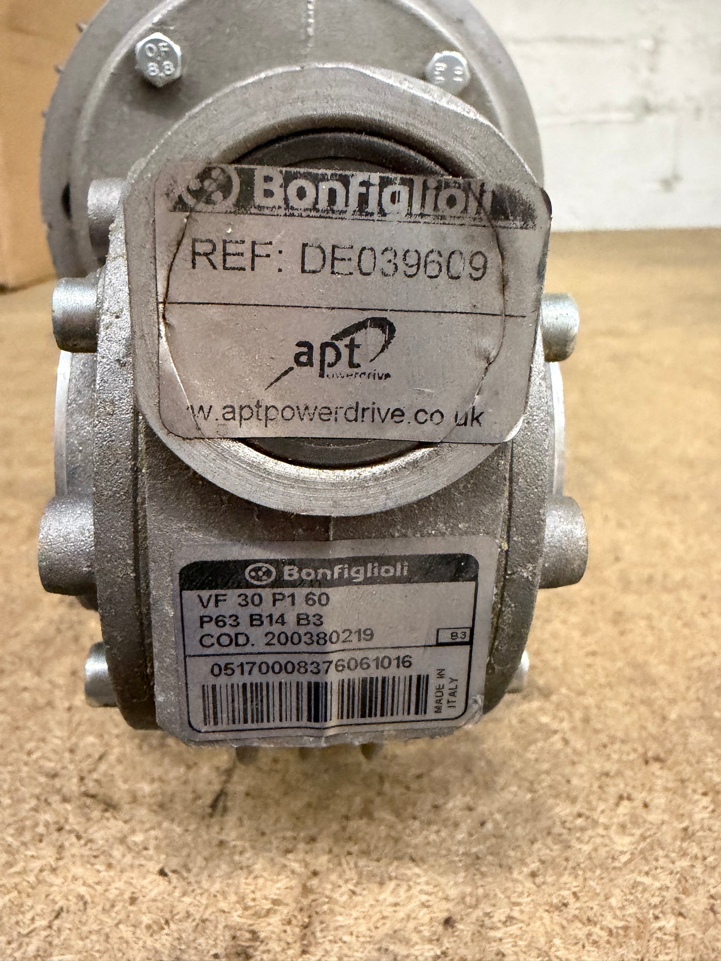 Bonfiglioli DC Motor and Gearbox Assembly